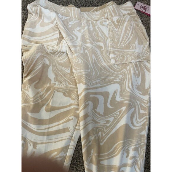 Juicy Couture Leggings Sweatpants Womens 1X Plus Cream Lounge PJ Pants Plus Size - Picture 6 of 9